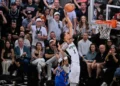 Victor Wembanyama during Spurs and Thunder Western Conference finals game - AP Photo/Darren Abate