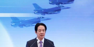 Taiwan President Lai Ching-te speaking about U.S. defense cooperation - AP Photo/Chiang Ying-ying
