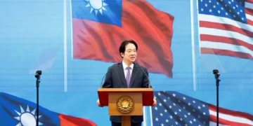 Taiwan and United States flags amid debate over delayed arms sales - Taiwan Presidential Office via AP, File