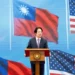 Taiwan flag displayed during rising US-China diplomatic tensions - Taiwan Presidential Office via AP, File
