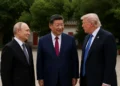 Donald Trump and Vladimir Putin during separate diplomatic visits to China - Alexander Kazakov, Sputnik, Kremlin/(Evan Vucci/Pool Photo via AP, File