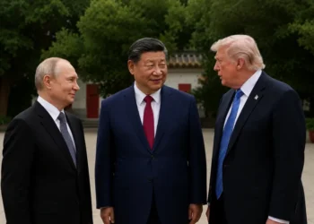 Donald Trump and Vladimir Putin during separate diplomatic visits to China - Alexander Kazakov, Sputnik, Kremlin/(Evan Vucci/Pool Photo via AP, File