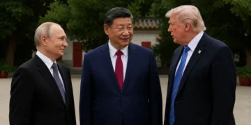 Donald Trump and Vladimir Putin during separate diplomatic visits to China - Alexander Kazakov, Sputnik, Kremlin/(Evan Vucci/Pool Photo via AP, File