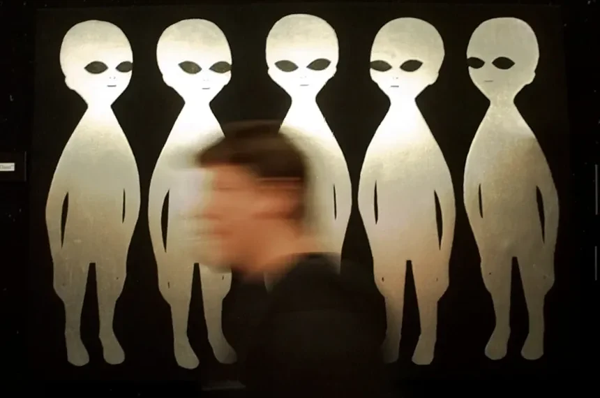 Donald Trump discussing upcoming UFO files release with officials - AP Photo/Eric Draper, File
