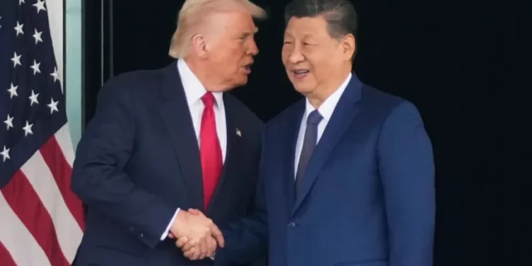 Donald Trump and Xi Jinping ahead of Beijing summit talks - AP Photo/Mark Schiefelbein, File