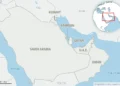 Smoke rising near the Barakah nuclear power plant in the UAE after a drone strike - AP Photo