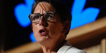 GCHQ director Anne Keast-Butler speaks about AI and cyber threats - Jacod King/PA via AP