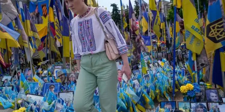 Families of missing Ukrainian soldiers protest in Kyiv - AP Photo/Efrem Lukatsky