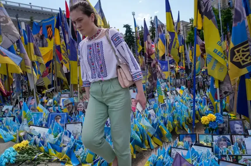 Families of missing Ukrainian soldiers protest in Kyiv - AP Photo/Efrem Lukatsky
