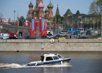 Russian air defenses respond to Ukrainian drone attacks near Moscow - AP Photo/Alexander Zemlianichenko