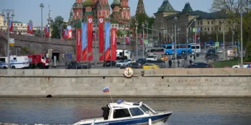 Russian air defenses respond to Ukrainian drone attacks near Moscow - AP Photo/Alexander Zemlianichenko