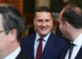 Keir Starmer and Wes Streeting during a government event in London - Toby Melville/Pool Photo via AP