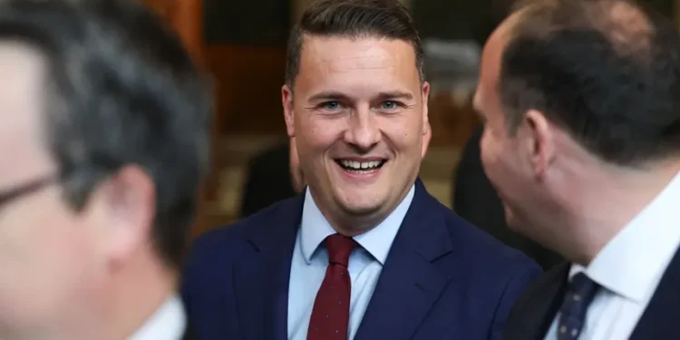 Keir Starmer and Wes Streeting during a government event in London - Toby Melville/Pool Photo via AP