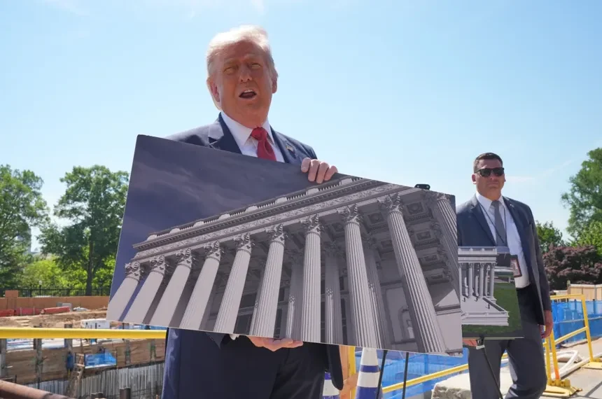 Donald Trump tours White House ballroom construction project in Washington - AP Photo/Jacquelyn Martin