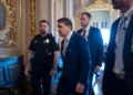 Todd Blanche during Justice Department controversy linked to Epstein compensation review - AP Photo/J. Scott Applwewhite