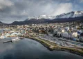 Aerial view of Ushuaia harbor amid hantavirus tourism concerns - AP Photo/Joel Reyero