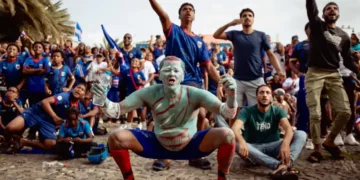 Cape Verde players celebrate historic World Cup debut against Spain - AP Photo/Queila Fernandez