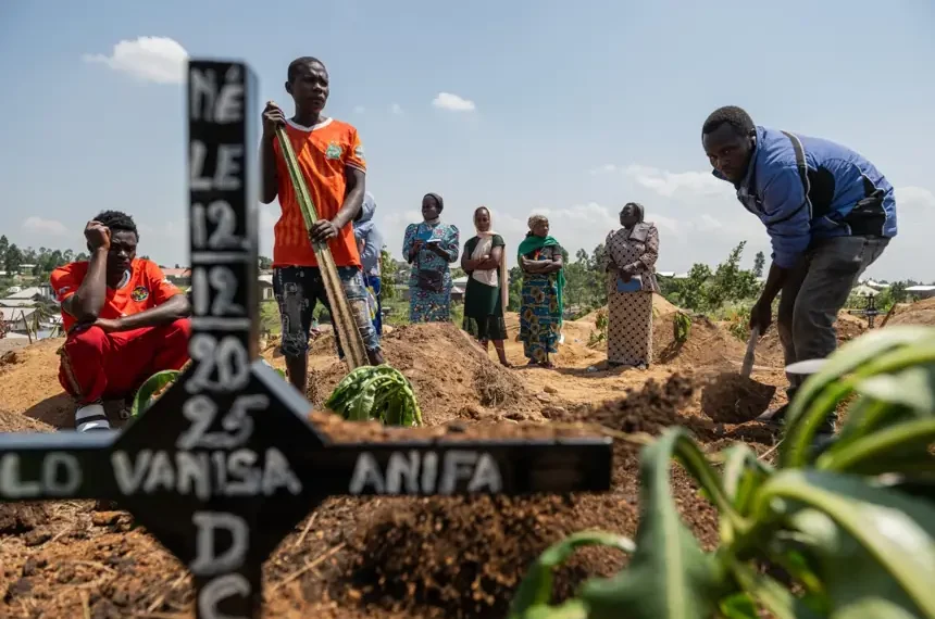 Health workers respond to Ebola outbreak in eastern Congo - AP Photo/Moses Sawasawa