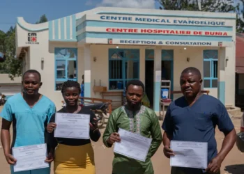 Recovered healthcare workers during Ebola response efforts in Congo - AP Photo/Moses Sawasawa