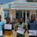 Recovered healthcare workers during Ebola response efforts in Congo - AP Photo/Moses Sawasawa
