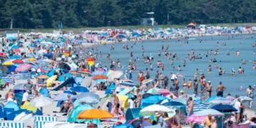 People seek shade during record-breaking heat across European cities - Stefan Sauer/dpa via AP