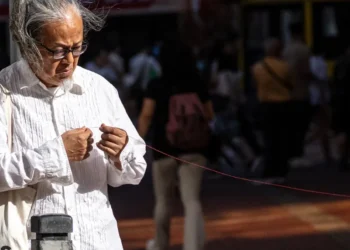 Artist stopped during Tiananmen anniversary tribute in Hong Kong - AP Photo/Chan long Hei