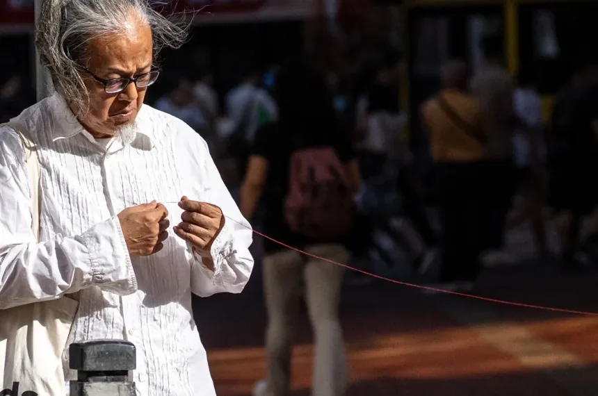 Artist stopped during Tiananmen anniversary tribute in Hong Kong - AP Photo/Chan long Hei