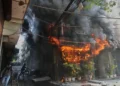 Firefighters respond to deadly building fire in New Delhi - AP Photo/Manish Swarup