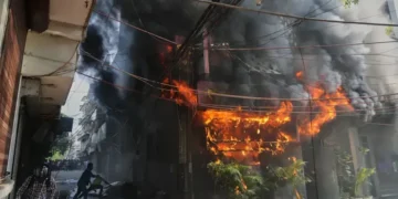 Firefighters respond to deadly building fire in New Delhi - AP Photo/Manish Swarup
