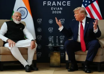 Donald Trump and Narendra Modi meet during G7 summit - AP Photo/Jlia Demaree Nikhinson