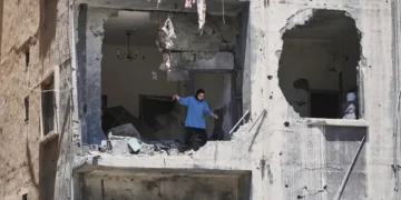 Damaged buildings in Tyre following Israeli airstrikes - AP Photo/Hassan Ammar