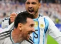 Lionel Messi celebrates after scoring against Austria at World Cup - AP Photo/Julio Cortez