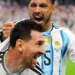 Lionel Messi celebrates after scoring against Austria at World Cup - AP Photo/Julio Cortez