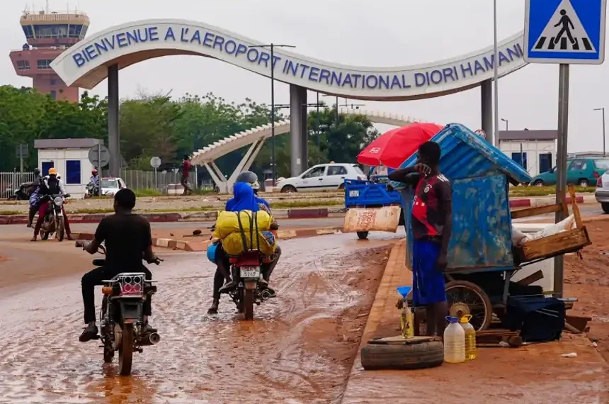 Security forces respond after attack at Niger airport - AP Photo/Sam Mednick, File
