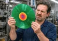 Recycled and virgin vinyl records compared during blind listening tests - Image Credit Headphonesty