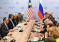 Vladimir Putin meets ASEAN leaders during summit in Kazan - Sergei Bobylev/Sputnik, Kremlin Pool Photo via AP