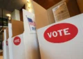 Federal courthouse amid dispute over voter verification database - AP Photo/Nate Billings