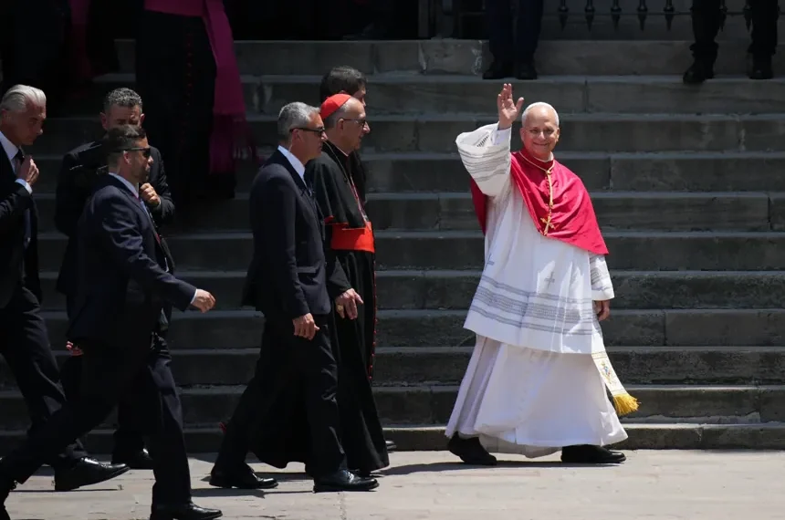 Pope Leo XIV greets crowds during visit to Barcelona - AP Photo/Emilio Morenatti