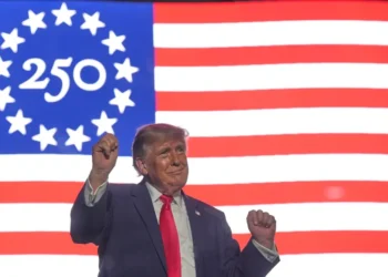 President Trump speaks during America 250 celebration kickoff rally - AP Photo/Jacquelyn Martin