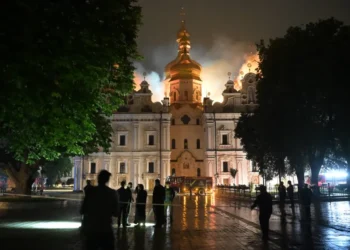 Damage after Russian strikes in Kyiv and Kharkiv overnight - AP Photo/Danylo Antoniuk
