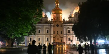 Damage after Russian strikes in Kyiv and Kharkiv overnight - AP Photo/Danylo Antoniuk