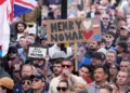Protesters gather following scrutiny of UK police response - Gareth Fuller/PA via AP