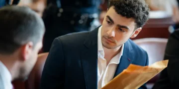 Luigi Mangione appears in court during murder proceedings - AP Photo/Angelina Katsanis, Pool