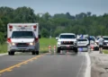 Crash investigation at Missouri skydiving airport site - AP Photo/Reed Hoffman
