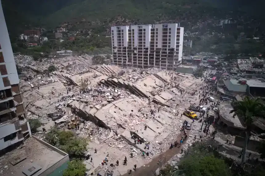Rescue workers and residents search earthquake rubble in Venezuela - AP Photo/Juan Pablo Arraez
