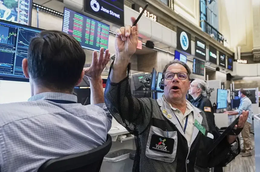 Traders monitor market declines amid technology stock sell-off - AP Photo/Richard Drew
