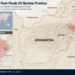 Locator map showing Nuristan Province in northeastern Afghanistan, highlighting flood-affected districts and the provincial capital of Parun following flash floods.