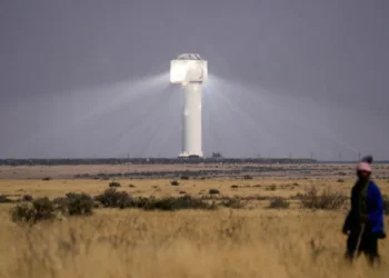 Renewable energy infrastructure in Africa as experts call for stronger institutions to support clean energy growth. - AP Photo/Themba Hadebe, File