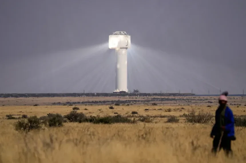 Renewable energy infrastructure in Africa as experts call for stronger institutions to support clean energy growth. - AP Photo/Themba Hadebe, File