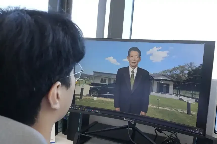 AI-generated memorial video recreating a deceased loved one in South Korea - AP Photo/Ahn Young-joon